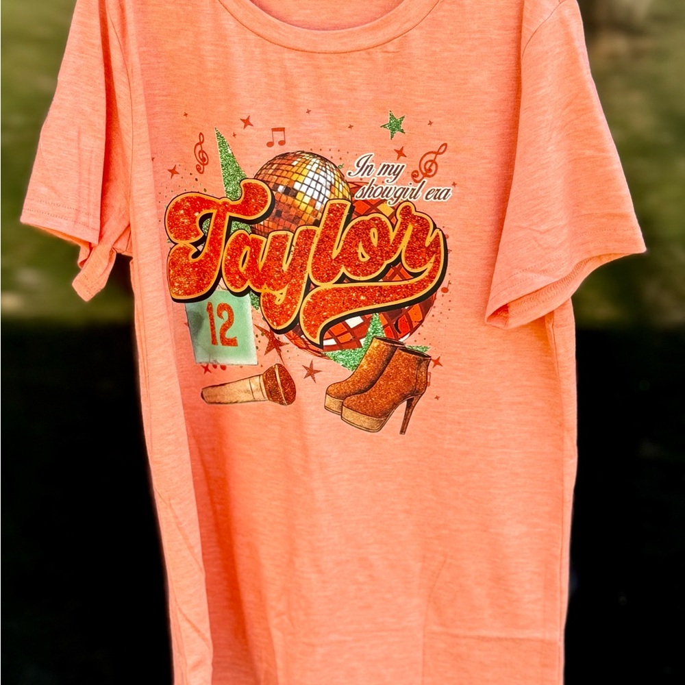 Taylor Graphic Tee for Kids - Peach Pink